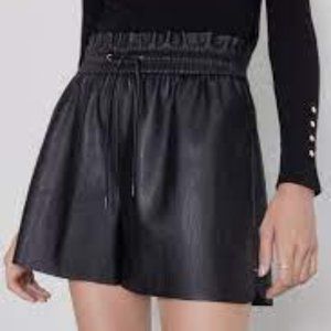 Zara Faux Leather Shorts